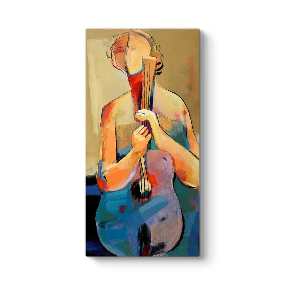 Gitarcı Soyut Tablo - Model 7